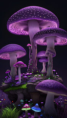 mushrooms in the forest