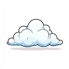 Fototapeta premium cartoon fluffy white cloud 