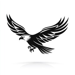 Fototapeta premium soaring eagle silhouette icon