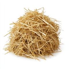 A small pile of dried, light brown hay