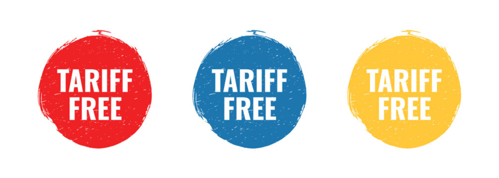 Vector Set Of Tariff Free Trade Policy
