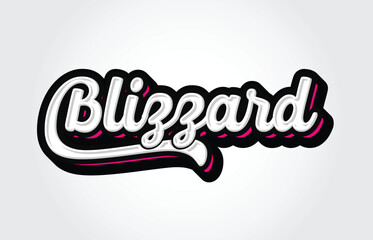 Blizzard Custom Hand Lettering Typography Graffiti Vector Template