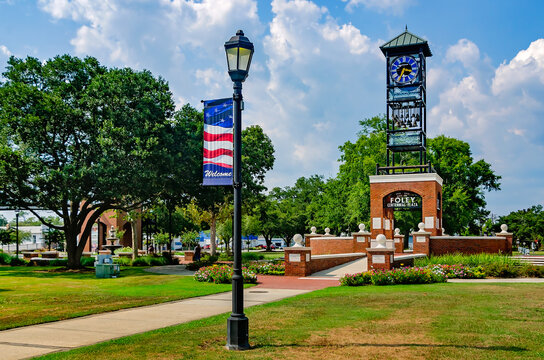 Foley Centennial Plaza Bell Tower in Foley Alabama