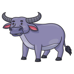Purple buffalo cartoon.eps