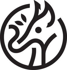 vector illustration of a horse