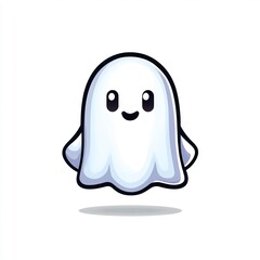 Obraz premium Ghost Emoji with Playful Expression