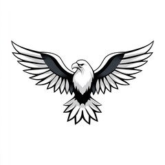 Fototapeta premium Spreading Eagle with Bold Wings 