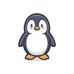Fototapeta premium Cute Penguin Standing Cartoon 