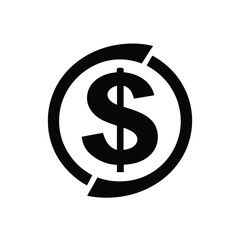 Dollar Symbol Isolated on White Background – Currency Icon for Finance, Banking, and Investment Concepts