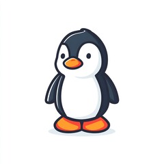Cute Penguin Standing Cartoon 