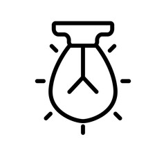 Light Bulb Icon Design in Minimalistic Outline Style