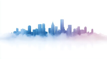 Fototapeta premium Majestic city skyline breathtaking view of urban architecture and cloudy skies