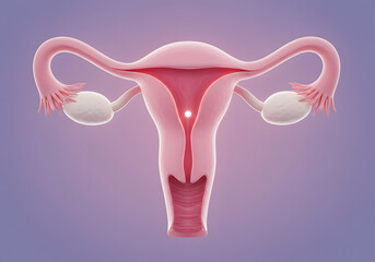 Female reproductive system anatomy illustration