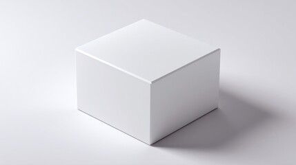Fototapeta premium Professional 3D Mockup of Plain White Box Isolated on White Background