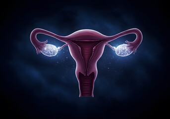 Female reproductive system illustration