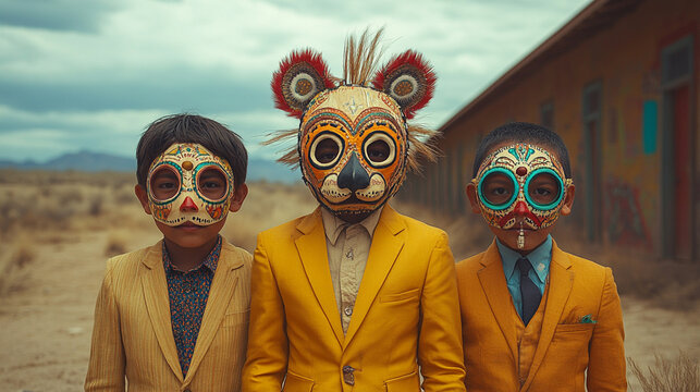 man and woman in mask - Powered by Adobe