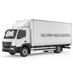 white truck isolated on white