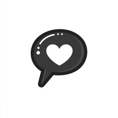Venus Heart Symbol in Speech Bubble