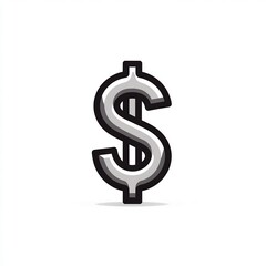 Obraz premium simple dollar sign icon 