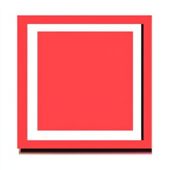 Simple red rectangle vector graphic on white background, bold flat design, minimal clip art with clean lines, 2D geometric shape