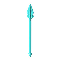 Contemporary Arrow with Streamlined Lines in Vibran Isolated on Transparent Background