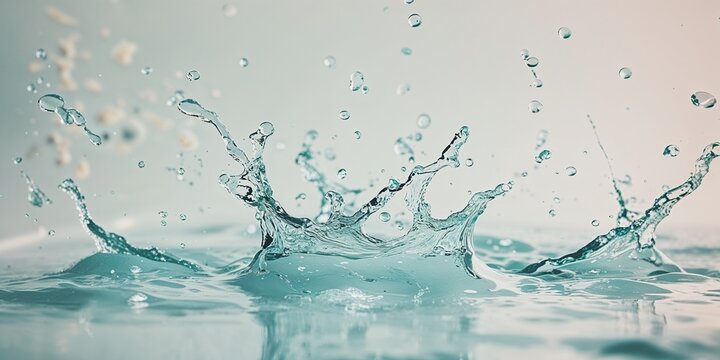 Water Fluid Drop With Vintage Film Effect