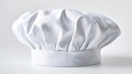 White Chef Hat on White Background for Culinary Professionals