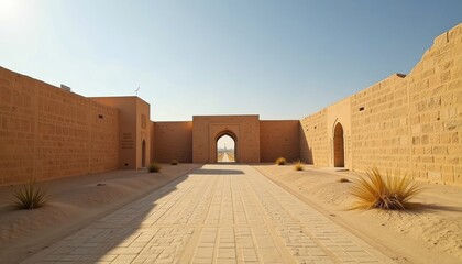 Brick Fortification Of Al Diriyah Caravanserai