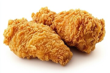 Crispy fried chicken pieces