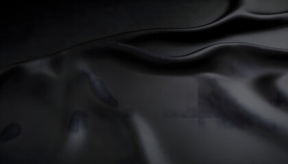 Fototapeta premium Smooth, dark black paper with a soft sheen; luxurious feel , modern, background