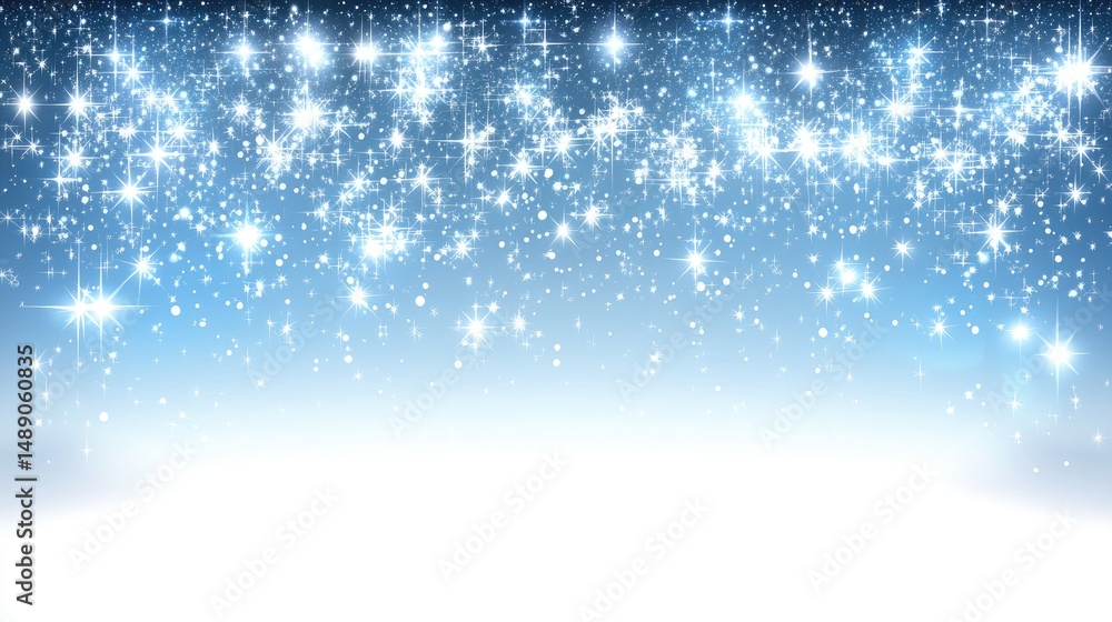 Poster a digitally created backdrop of falling glittering light.