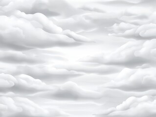 Obraz premium Soft White Clouds Against a Subtle Grey Sky, Perfect for Backgrounds and Artistic Projects