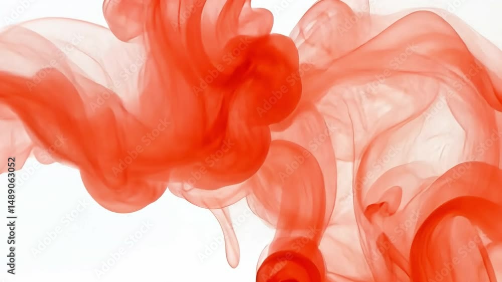 Aufkleber translucent red smoke abstract fluid texture background art with dynamic movement and captivating pa