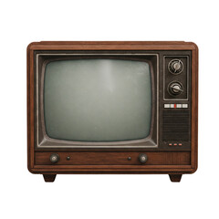 Vintage wood-encased CRT television with knobs