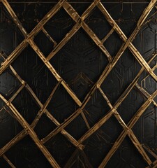 Black & gold geometric pattern, luxe VIP feel ,  texture,  sophisticated,  design