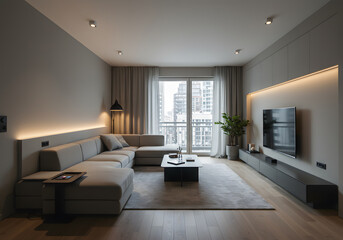 Modern minimalist living room interior design