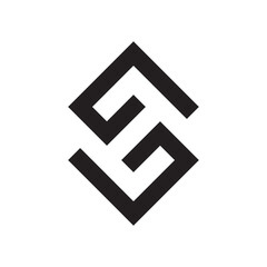 Letter SZ creative negative space monogram logo