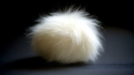 Obraz premium Fluffy white pompom texture image
