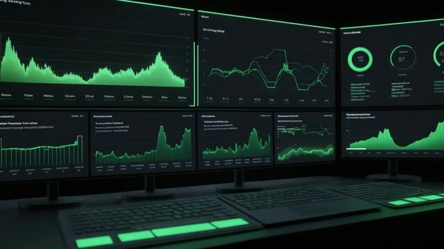 Analyzing Data on Multiple Computer Screens with Graphs and Charts