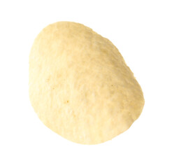 One tasty potato chip isolated on white