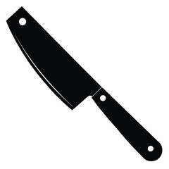butcher element isolated skinning knife on white background