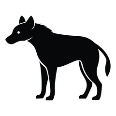 Hyena Profile Vector Silhouette Art