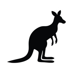Kangaroo Vector Silhouette Illustration