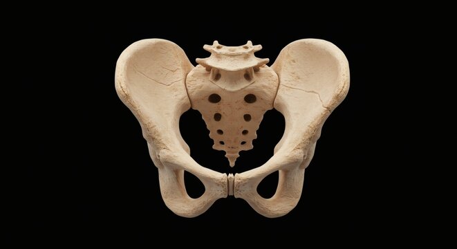 Anatomy of human pelvis bone structure skeletal system medical illustration