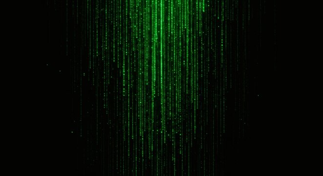 Download green matrix code rain effect background for tech and cyberpunk art