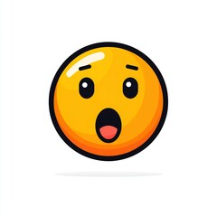 Fototapeta premium shocked face emoji open mouth