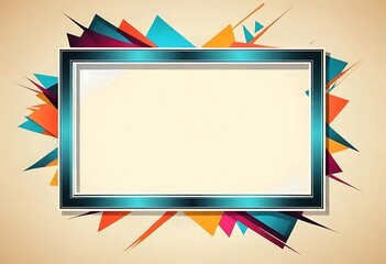 Abstract geometrical background with frame for content presentation stylish