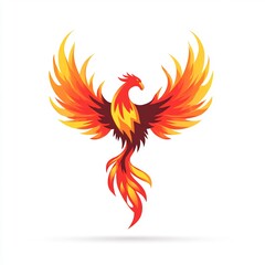 Fototapeta premium phoenix rising from flames art