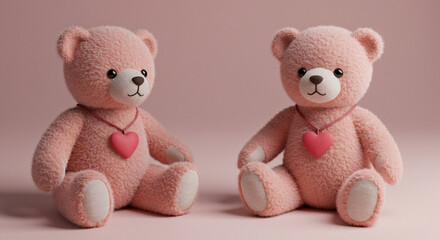 two teddy bears