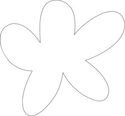 Organic Abstract Flower with Petal Cluster